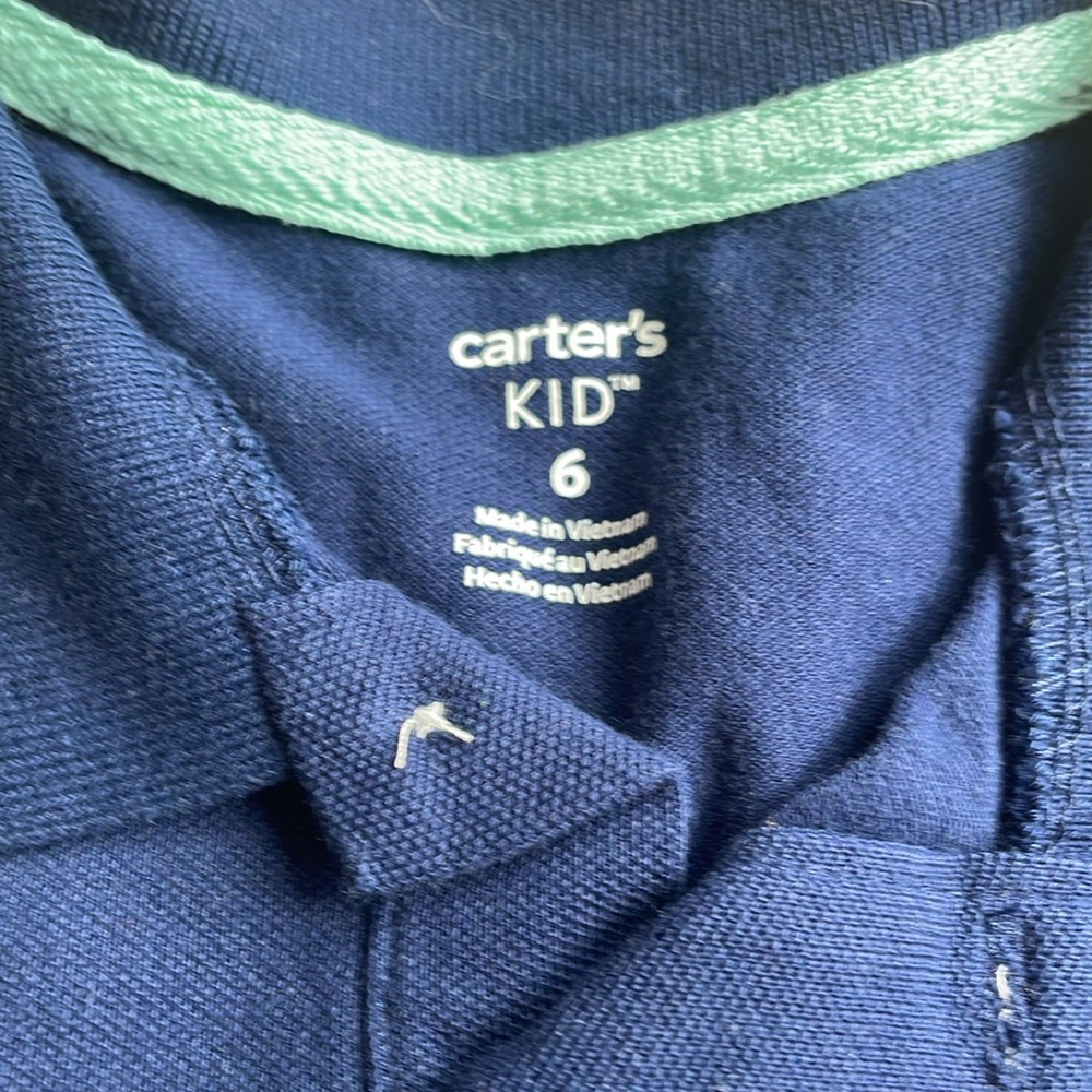 Carters Blue Anchor Print Polo Shirt. New With Tags - Picture 3 of 6